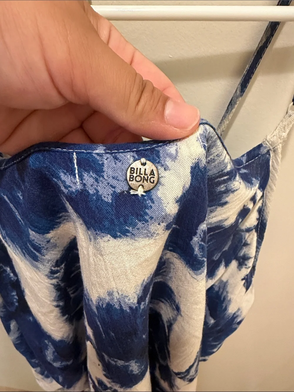 Billabong Blue & White Floral Top